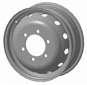 Колесо стальное 5.5Jx16H2 для Газ-3302 серебристое (PCD6x170 DIA130 ЕТ105) 