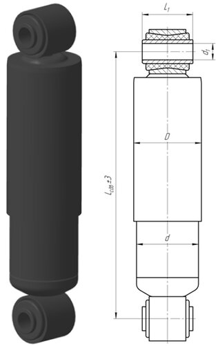 Амортизатор БААЗ А1-255/475.2905006