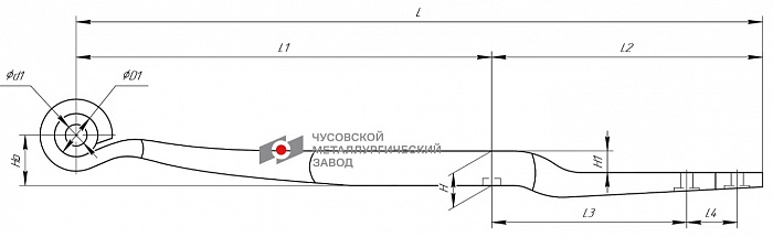 Задняя полурессора (рычаг) BPW 1-листовая