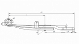 Задняя полурессора (рычаг) Тонар 2-х листовая